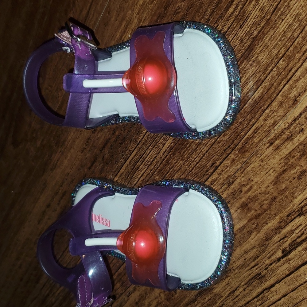New Mini Melissa Lollipop Sandals Size 7 - Picture 6 of 10